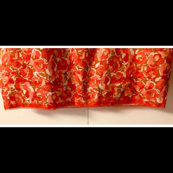 Floral Maxi Dress Size XL Poppy Red🌿Lace Trim🌺Bow Front Casual Eastern Style - Picture 3 of 12